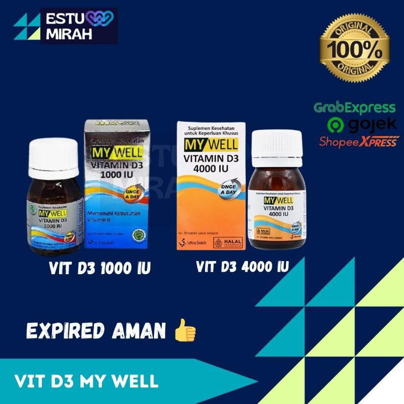 VITAMIN D3 1000 IU, 4000 IU MYWELL