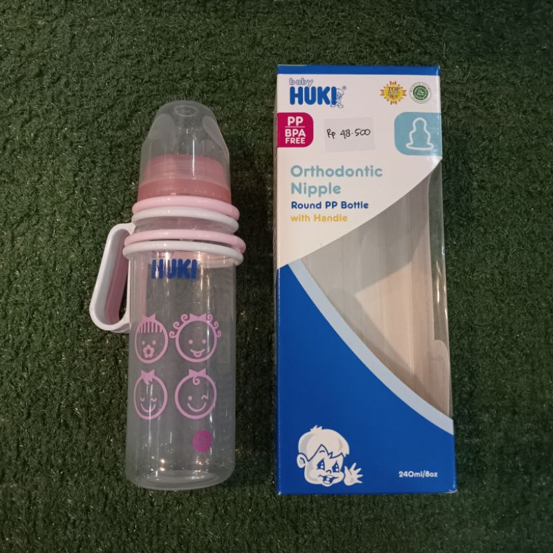 Huki Orthodontic Nipple Round PP Bottle with Handle