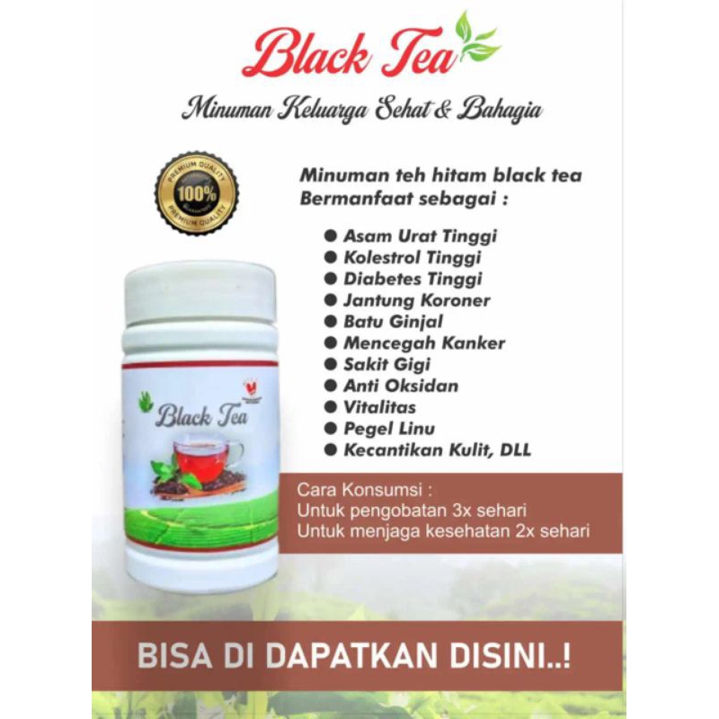 

obat herbal kolesterol teh hitam black tea kemasan 50gram