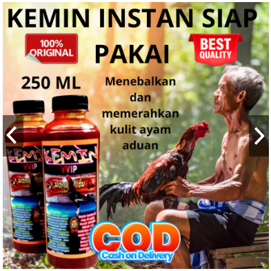 Kemin Badan Ayam Laga Aduan Bangkok Kemin Merah Ayam/KEMIN INSTAN SIAP PAKAI 250ML