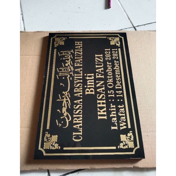 Toko Spesial BATU NISAN GRANIT PAPAN NAMA BERKUALITAS MEMAKAI CAT OPLOSAN BESI  BATU AWET TAHAN PANA