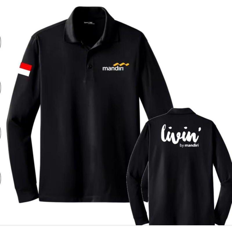 terbaru kaos BUMN mandiri livin polo shirt BUMN mandiri livin lakos katun BUMN mandiri livin kaos ke