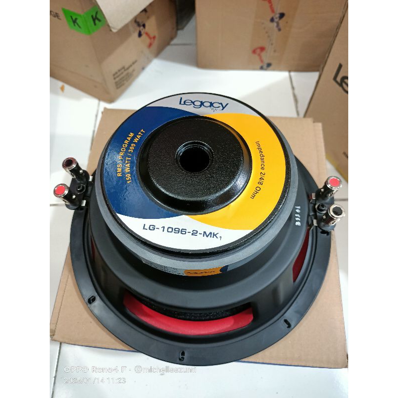 speaker subwoofer 10 inc legacy type LG-1096-2-MK 1 RED SUBWOOFER