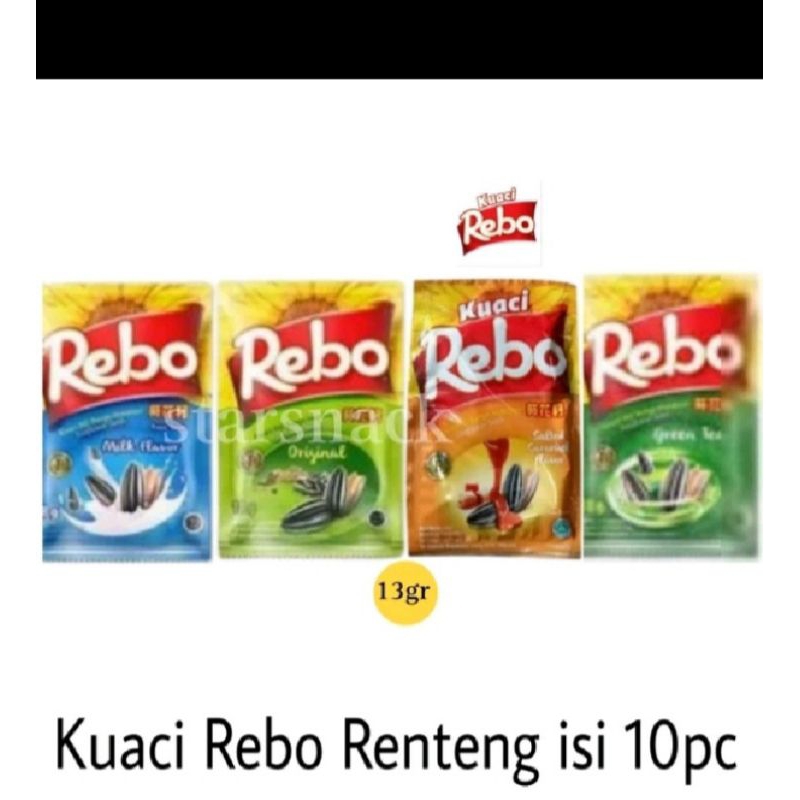 

Rebo kuaci milk caramel green tea 12 gram isi 10 satset