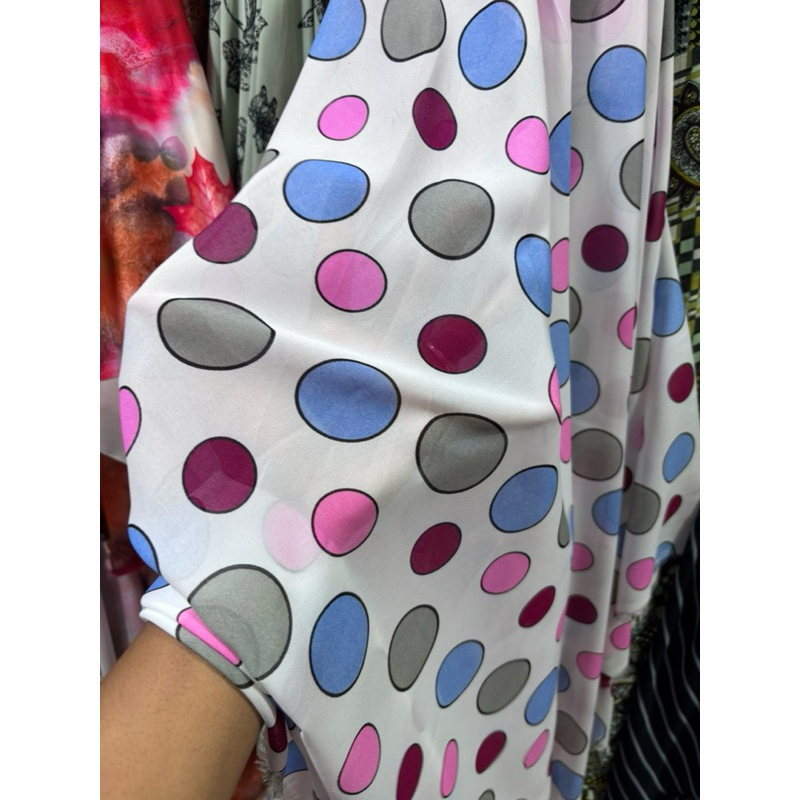 Kain Ceruty Babydoll Premium Motif Polkadot - kain ceruti  premium - kain motif polkadot - kain sifo