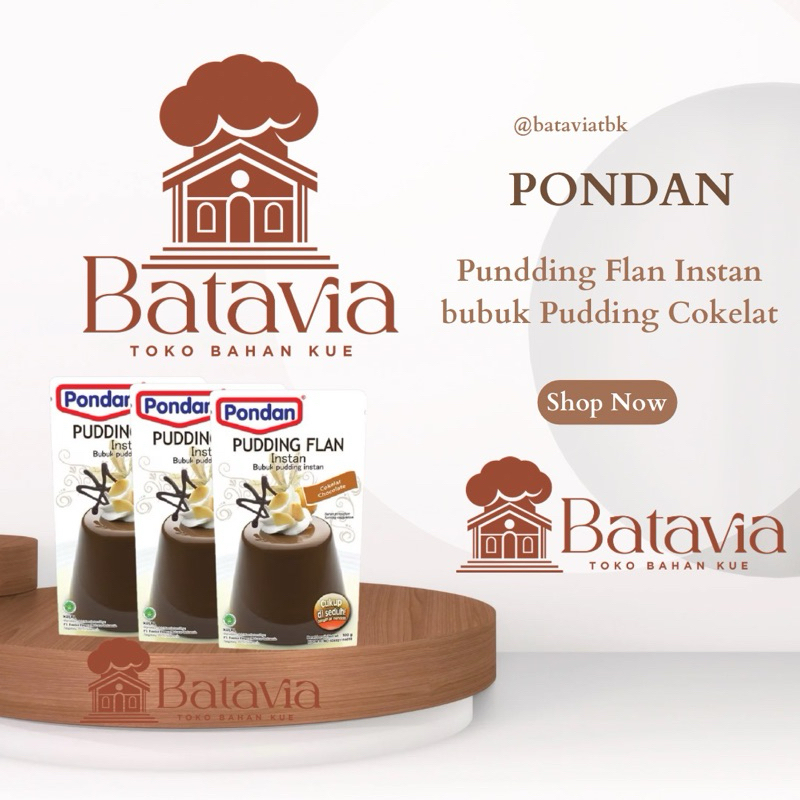 

Pondan Flan Instan Bubuk Cokelat 100g | Cokelat Pudding