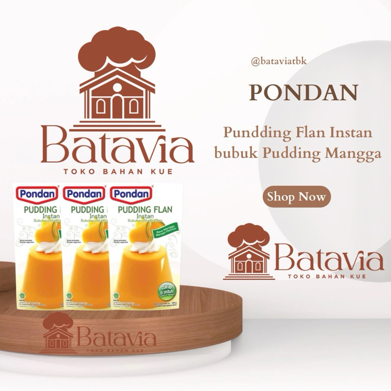 

Pondan Pudding Flan Instan Bubuk Mangga 100g | Mangga Pudding