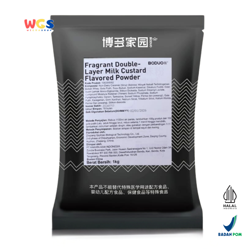 

BODUO Fragrant Double-Layer Milk Custard Powder 1kg – Bubuk Puding Susu Lapis Ganda Premium