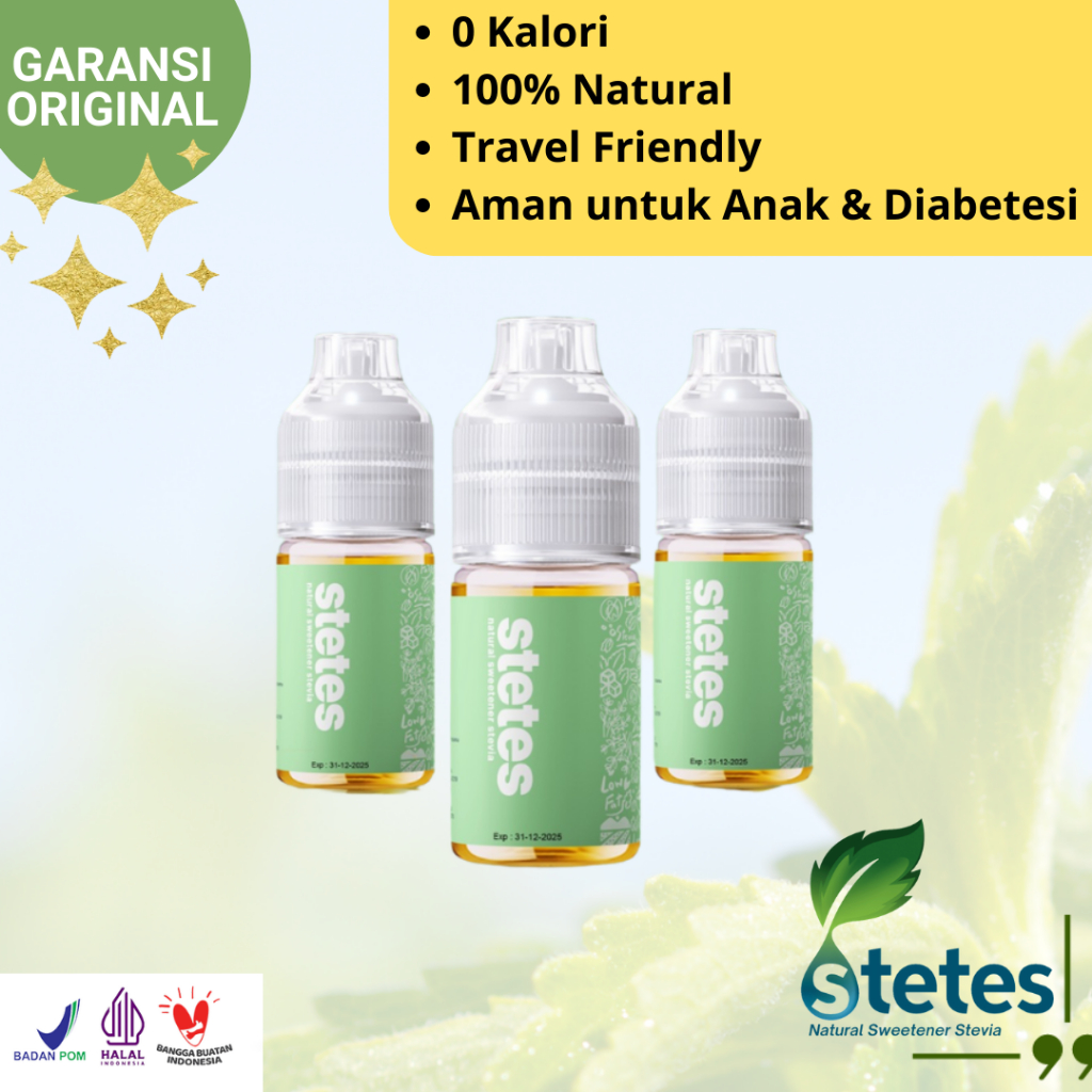 

Stevia Organik Cair Pemanis Alami - Pengganti Gula yang Sehat, Nol Kalori untuk Minuman & Makanan