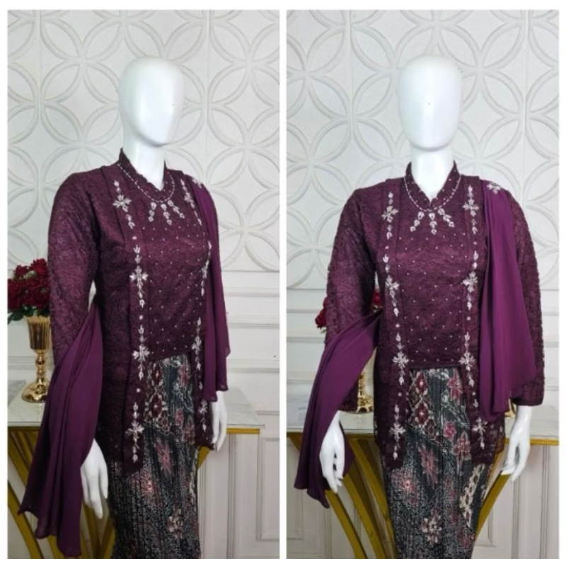 Kutu Baru Hijab Selendang / kutu baru brukat / Kebaya modren / Kebaya wisuda / Kebaya seragaman.