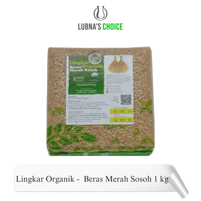 

Lingkar Organik - Beras Merah Sosoh Organik Vakum 1 kg