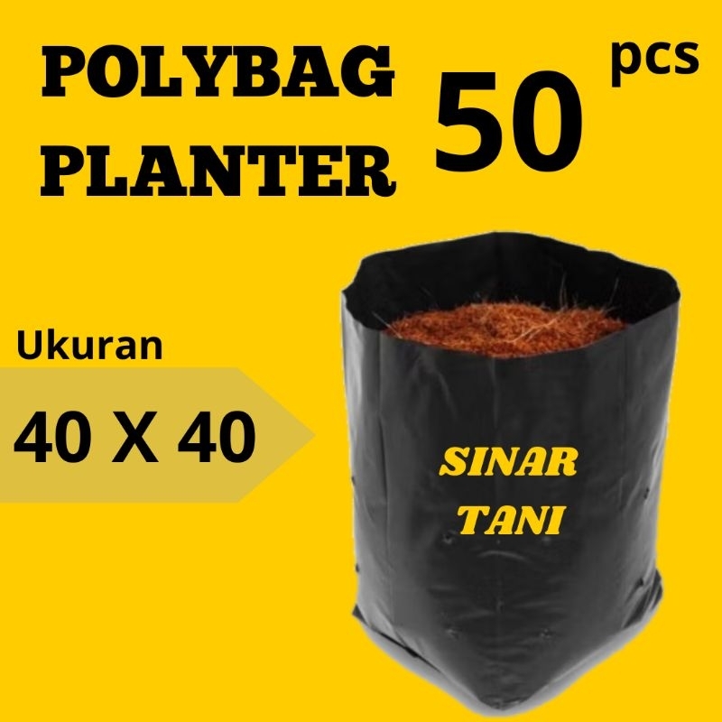 Polybag Tanaman 40 X 40 Cm Isi 50 Pcs Polibag Pelastik Untuk Media tanam