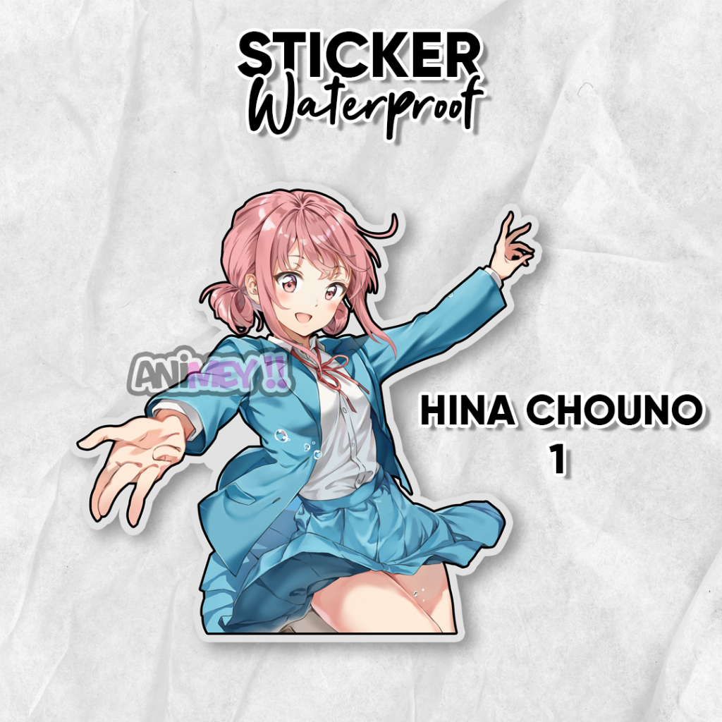 

Stiker Hina Chouno Anime Blue Box / Sticker Anime Waterproof