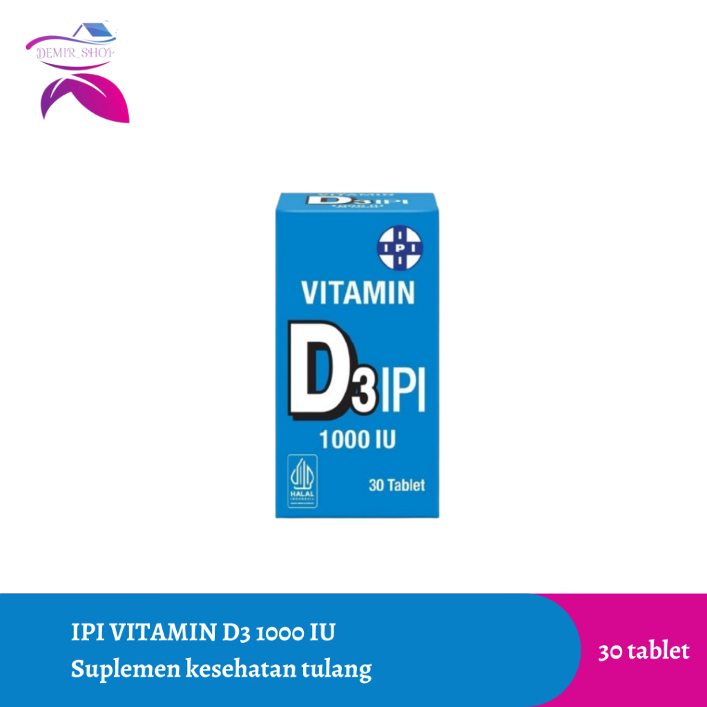 IPI Vitamin D3 1000 IU 30 Tablet