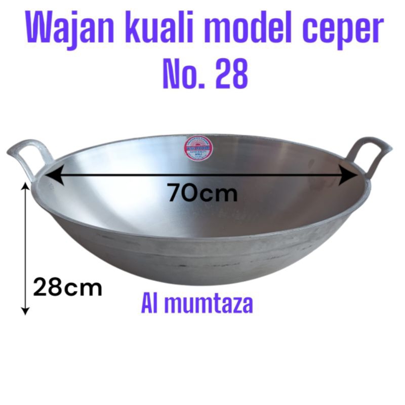 wajan kuali katel jumbo model ceper No. 28,No.26 model kancah besar dengan bahan alumunium cor tebal