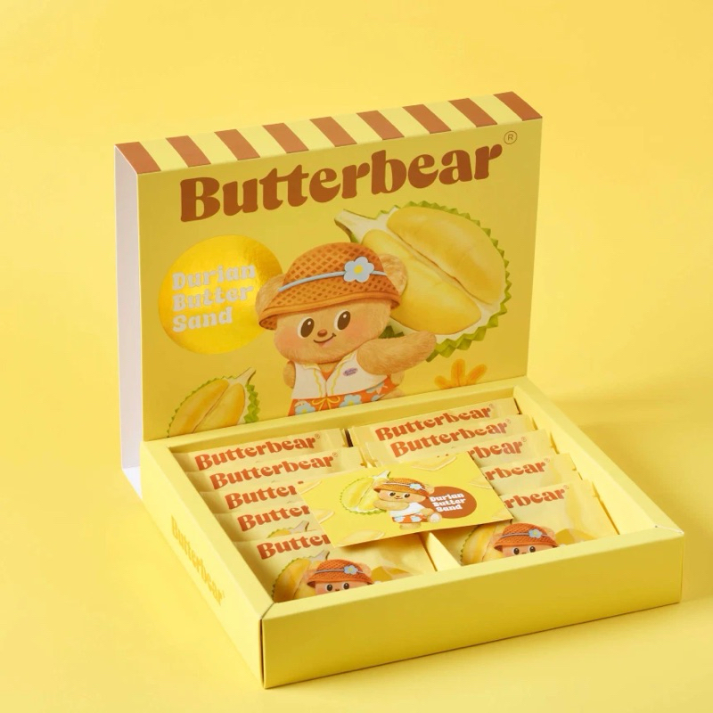 

Ready Stock Butterbear Butter Bear Butter Sand Cookies Viral Thailand Bangkok | Rasa Durian Duren