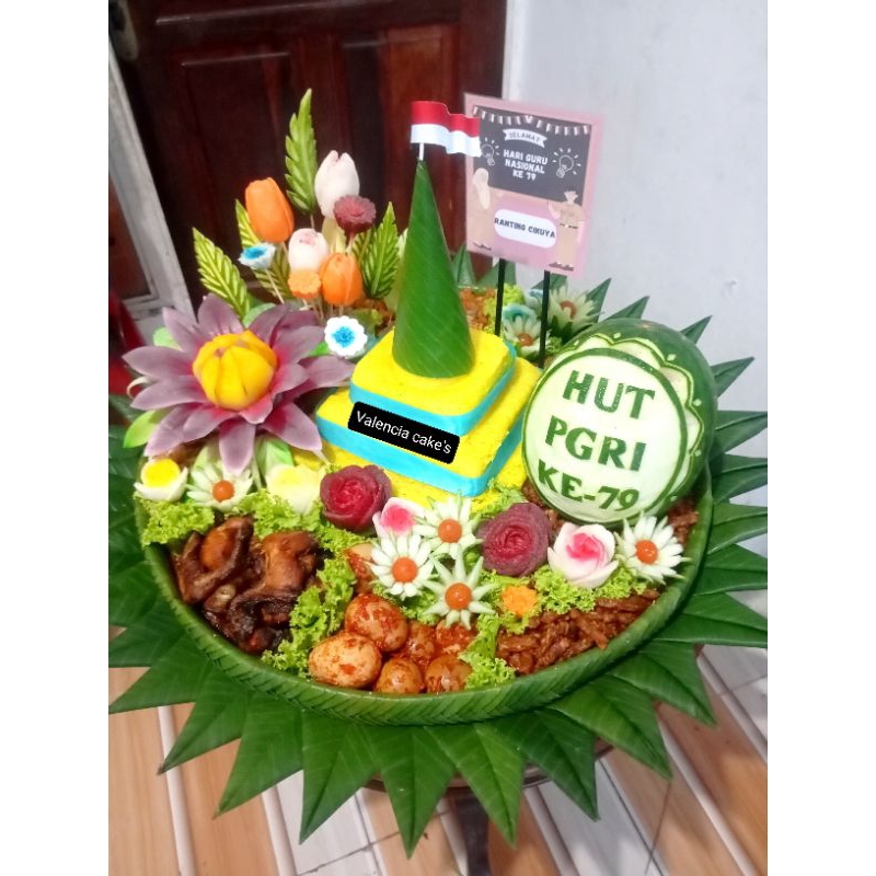 Tumpeng nasi kuning porsi 20 orang