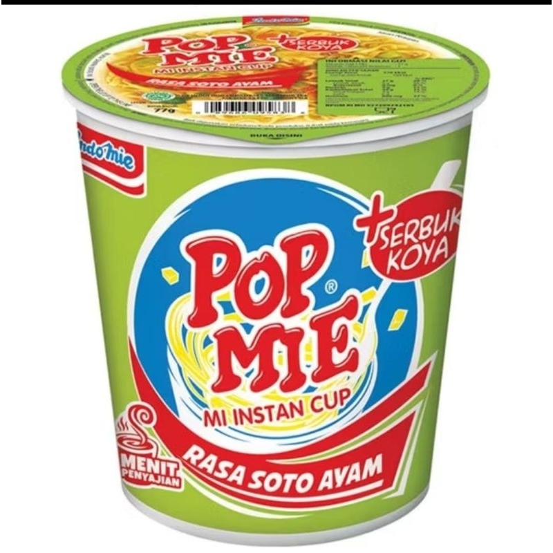 

Pop Mie Instan Cup Rasa Soto Avam 1 biji