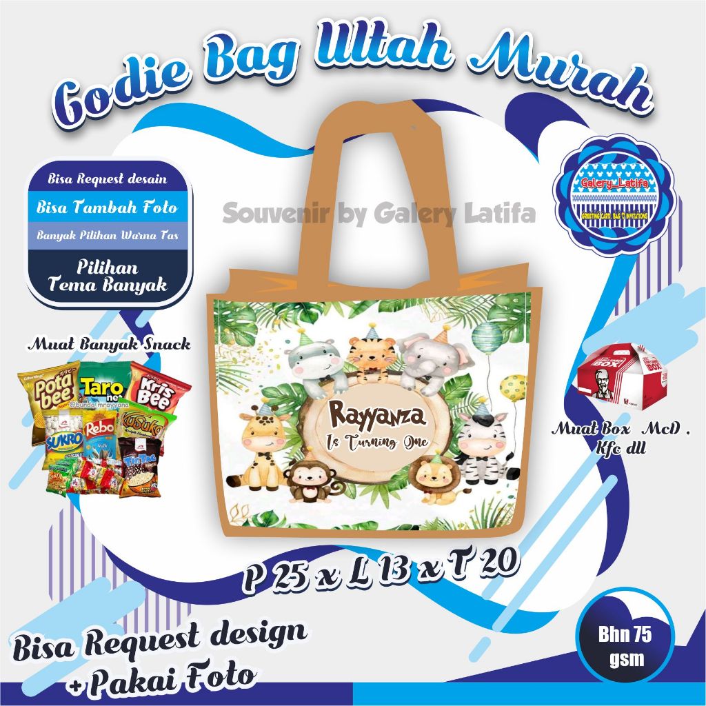 

GOODIE BAG ULANG TAHUN CUSTOM /TAS ULTAH MURAH/ TAS ULTAH LUCU BISA REQUEST FOTO DAN DESAIN SEMUA KARTUN BISA