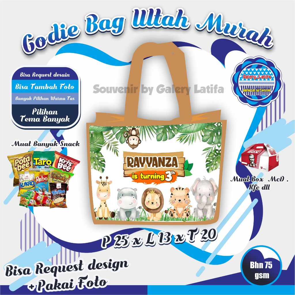 

GOODIE BAG ULANG TAHUN CUSTOM /TAS ULTAH MURAH/ TAS ULTAH LUCU BISA REQUEST FOTO DAN DESAIN SEMUA KARTUN BISA