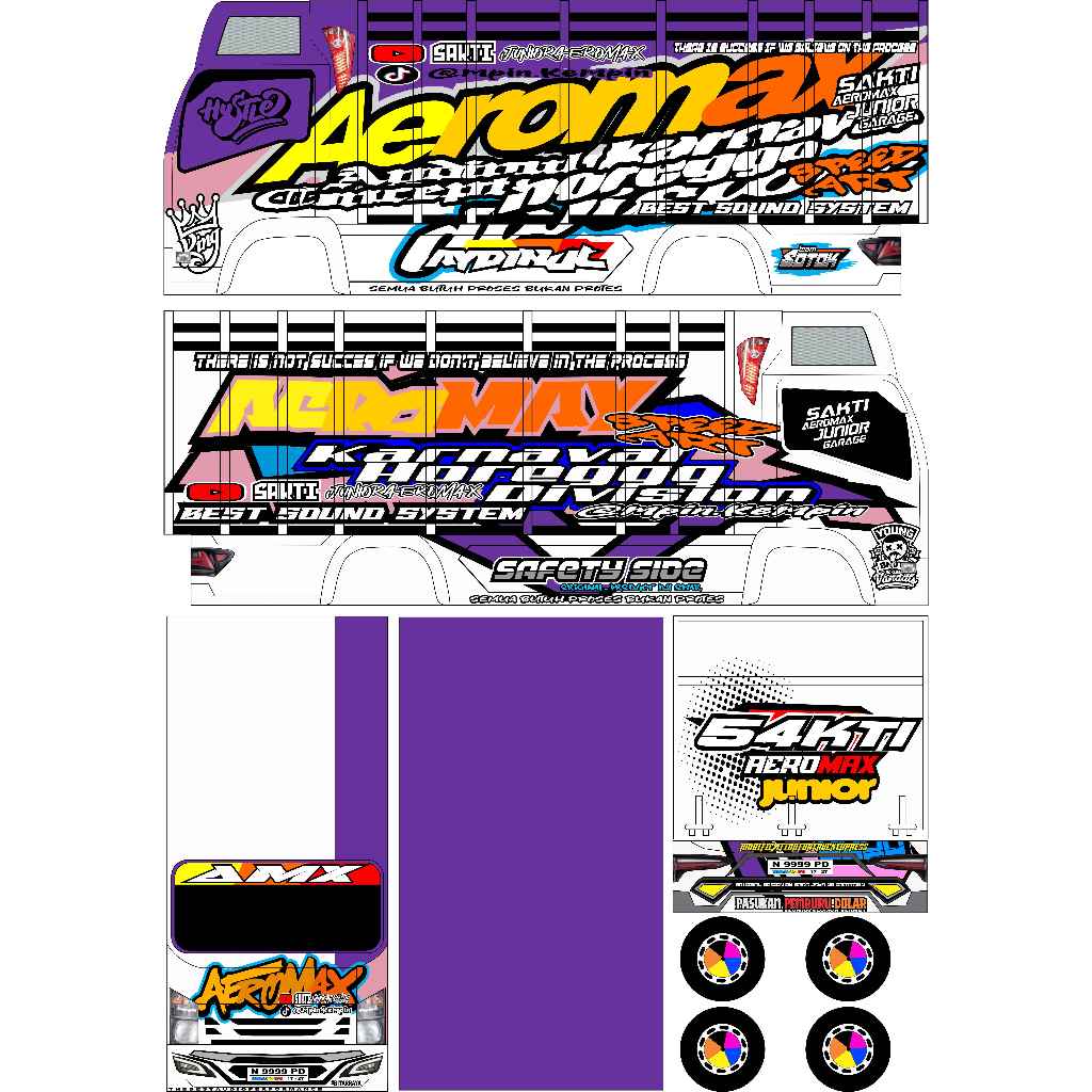 STIKER MINIATUR TRUK AEROMAX
