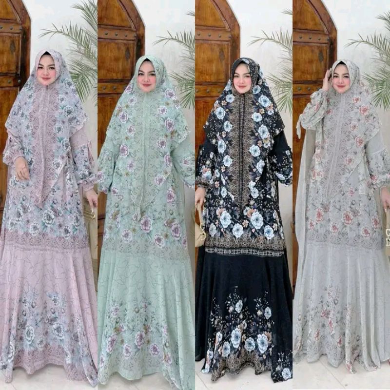 Gamis Queenza Set Syari Gamis Original Terbaru