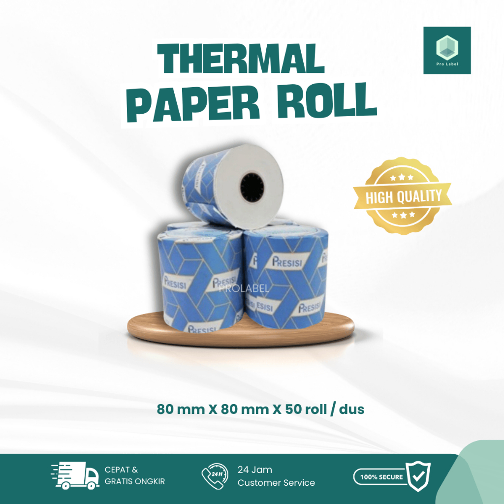 

THERMAL PAPER ROLL / KERTAS KASIR THERMAL MERK GOLDEN 80 X 80 KUALITAS TINGGI