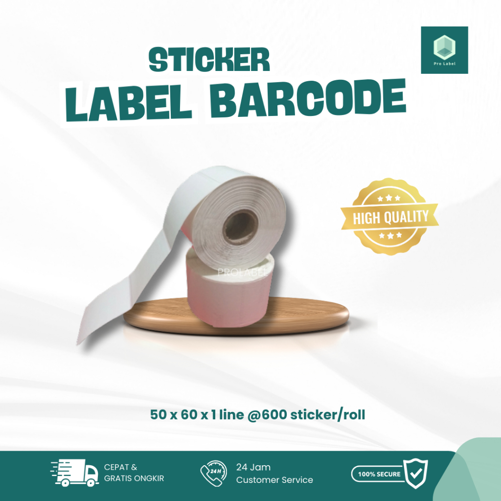 

Label Barcode Thermal 50x60mm 1 Roll Isi 500 Sticker