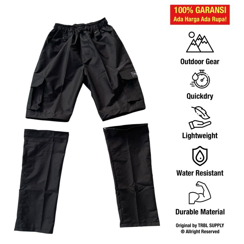 Celana Panjang Cargo Sambung Pria Anti Air Original