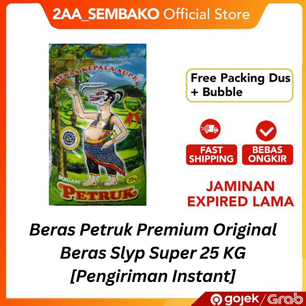 

Beras Petruk Premium Original Beras Slyp Super 25 KG [Pengiriman Instant]