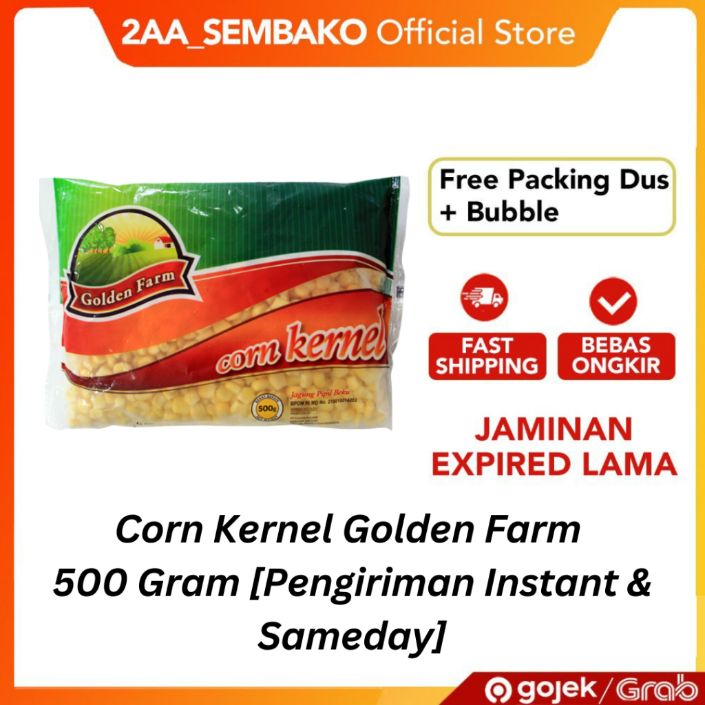 

Corn Kernel Golden Farm Jagung Pipil 500 Gram [Pengiriman Instant & Sameday]