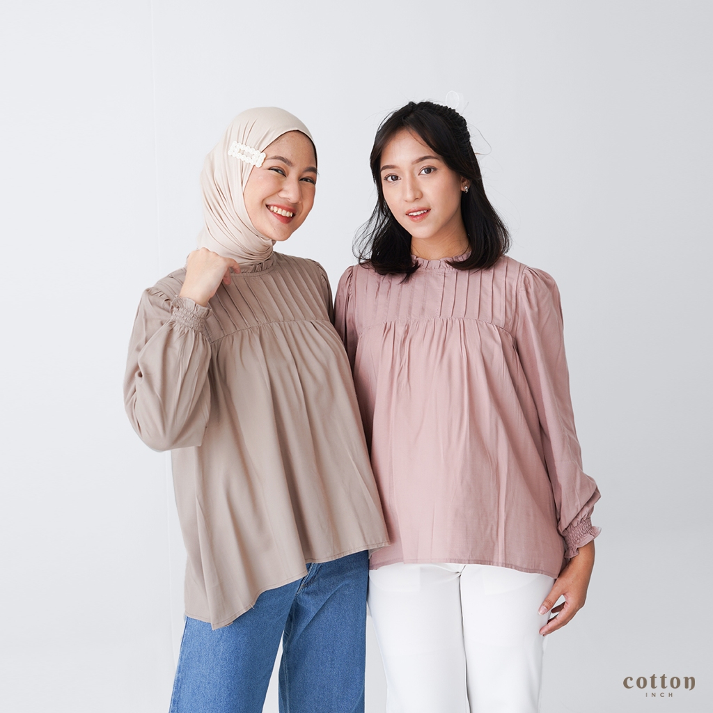 Cotton Inch - Brenda Kemeja Blouse Wanita Lengan Panjang