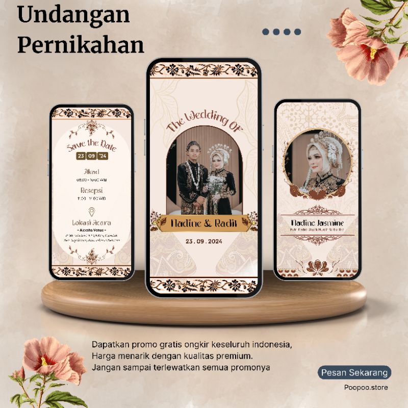 UNDANGAN DIGITAL VIDEO PERNIKAHAN TEMA JAWA