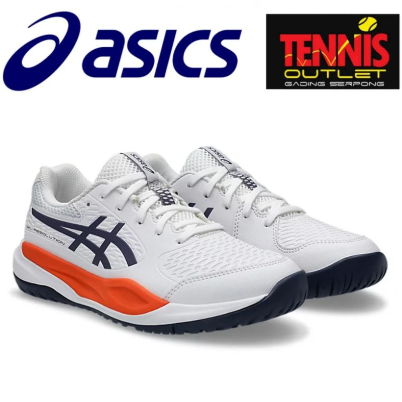 Sepatu Tennis Asics Gel-Resolution X GS Kids (White/Greyish Purple)-100%ORIGINAL
