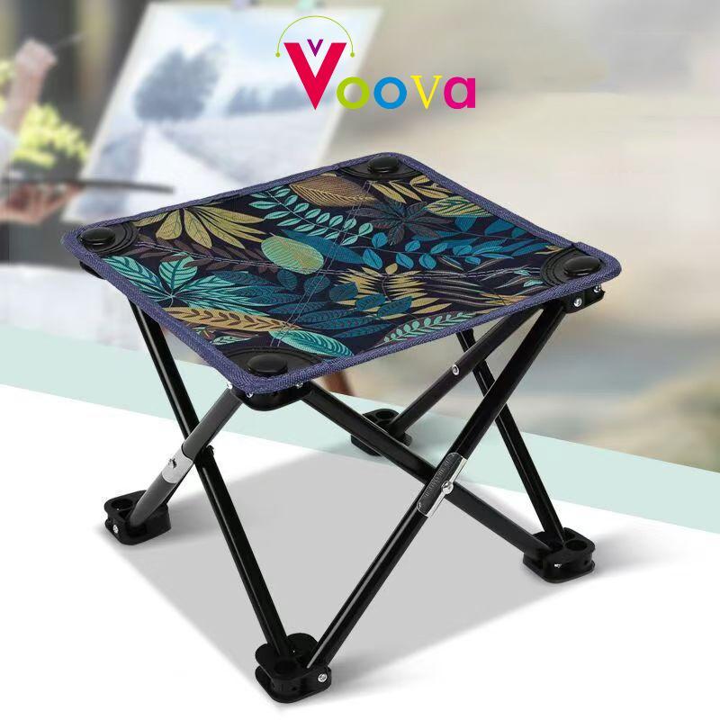 VOOVA Portable Kursi Lipat Mancing Mini Tanpa Sandaran Kursi Lipat Outdoor Serbaguna Bangku Lipat