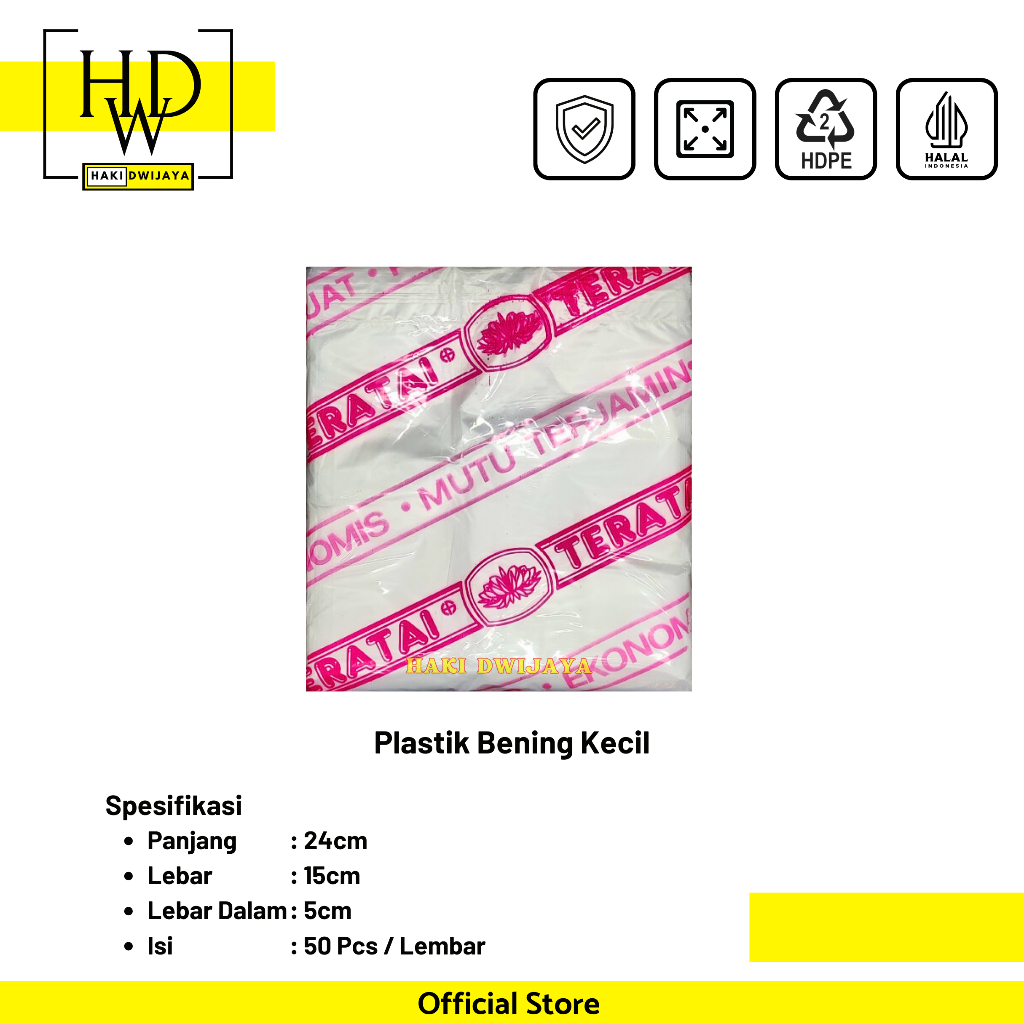 Kantong Plastik Kresek Bening Kecil - Teratai