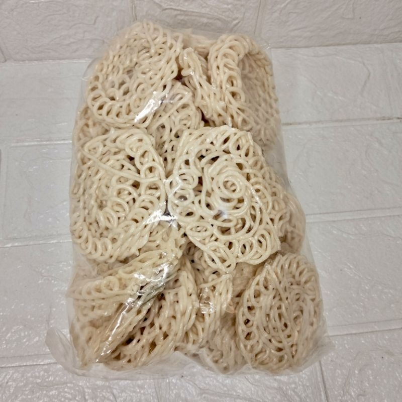 

500 gram kerupuk mawar jumbo - kerupuk mawar putih besar