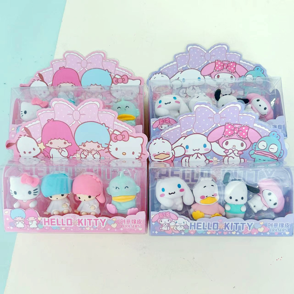 

Penghapus Sanrio Isi 4 pcs 2 warna Mix Momo Cute Hapusan Karakter Murah Bisa Cod