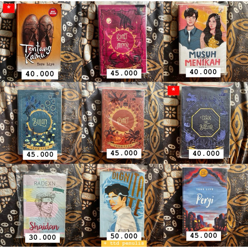 [PRELOVED] novel indonesia: original tentang kamu, komet minor, musuh tapi menikah, bulan, komet, ce