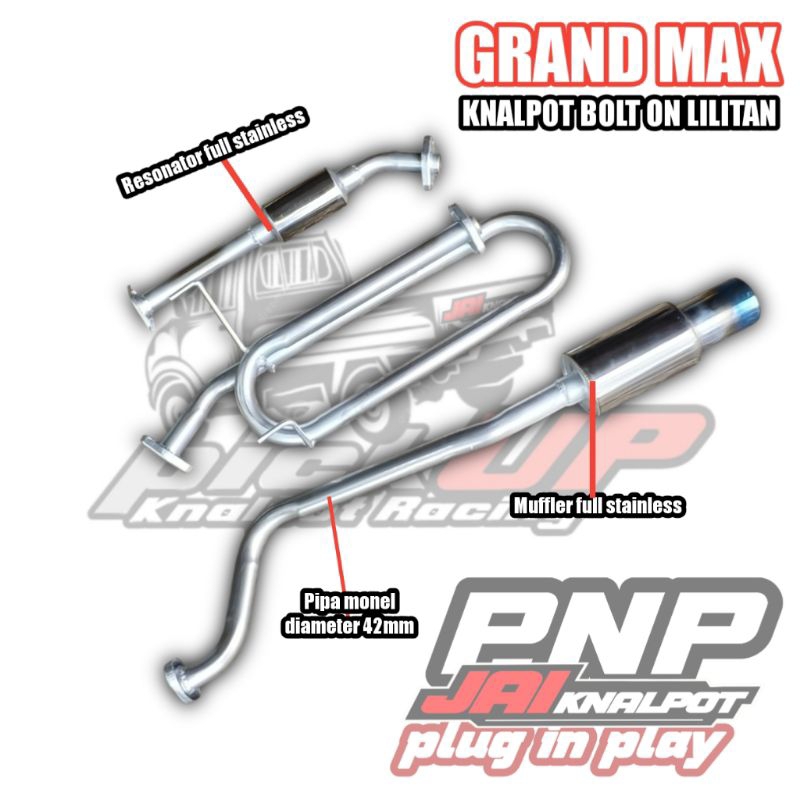 GRAND MAX knalpot pipa lilitan resenator pick up