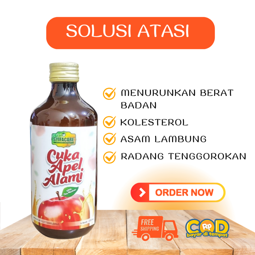 

Makkata Cuka Apel Batu 330 ML - 100% dari Apel utuh | Syifacare - Cuka Apel Alami 330ml