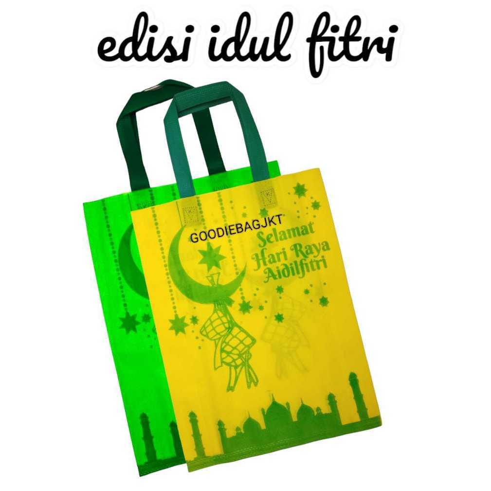 

TAS PRESS TALI IDUL FITRI 2 SISI 30X40 / GOODIEBAG STANDING HANDLE SEMBAKO /pcs