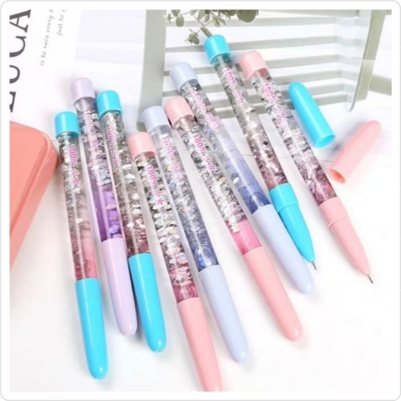 

Pulpen gel gliter air BTS Unicorn / Pulpen gel gliter air manik polos (1 pcs) / Pulpen gliter manik air polos