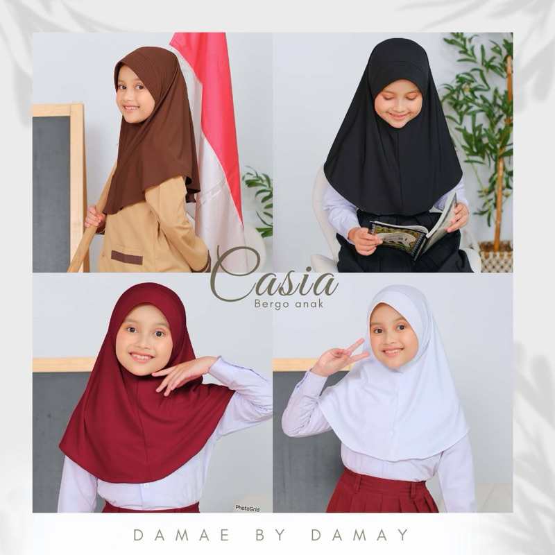 damaebydamay - cassia bergo anak sekolah/kerudung pramuka anak/kerudung sekolah sd/kerudung sekolah 