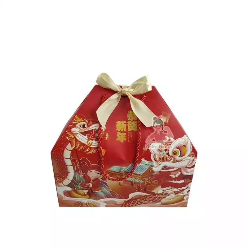 

Paperbag Imlek Tas Hamper Tenteng BOX Souvenir Imlek Motif Naga Ukuran 24x11x18 cm