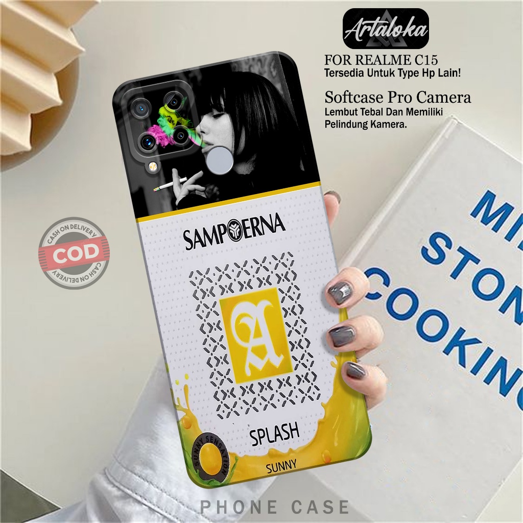 Softcase Hp Realme C15 Fashion Case RK Case Realme C15 Silikon TPU Pro Camera Casing Realme C15 Cove