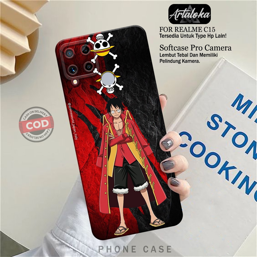 Softcase Hp Realme C15 Fashion Case Anime Case Realme C15 Silikon TPU Pro Camera Casing Realme C15 C