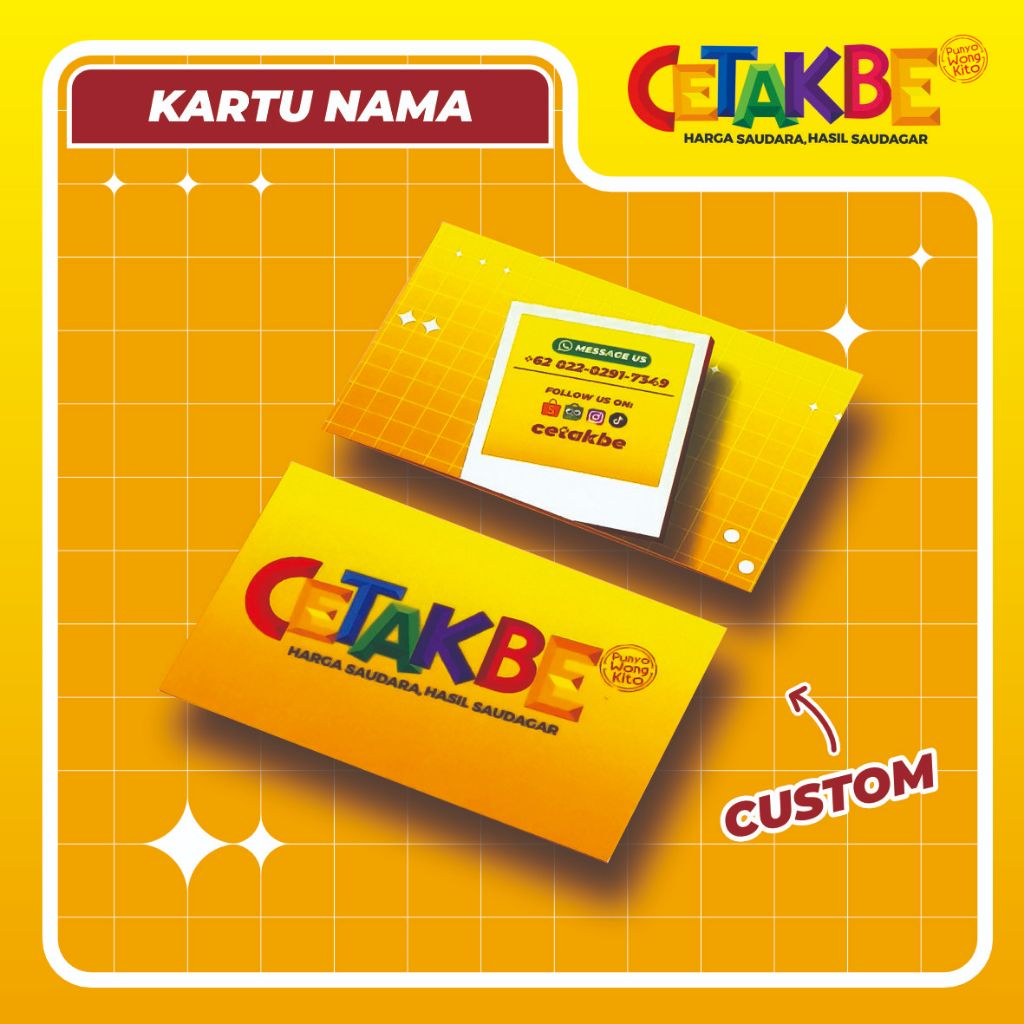 

Cetak Kartu Nama 1 Sisi (include Box) Bahan Art Cartoon 260 gsm
