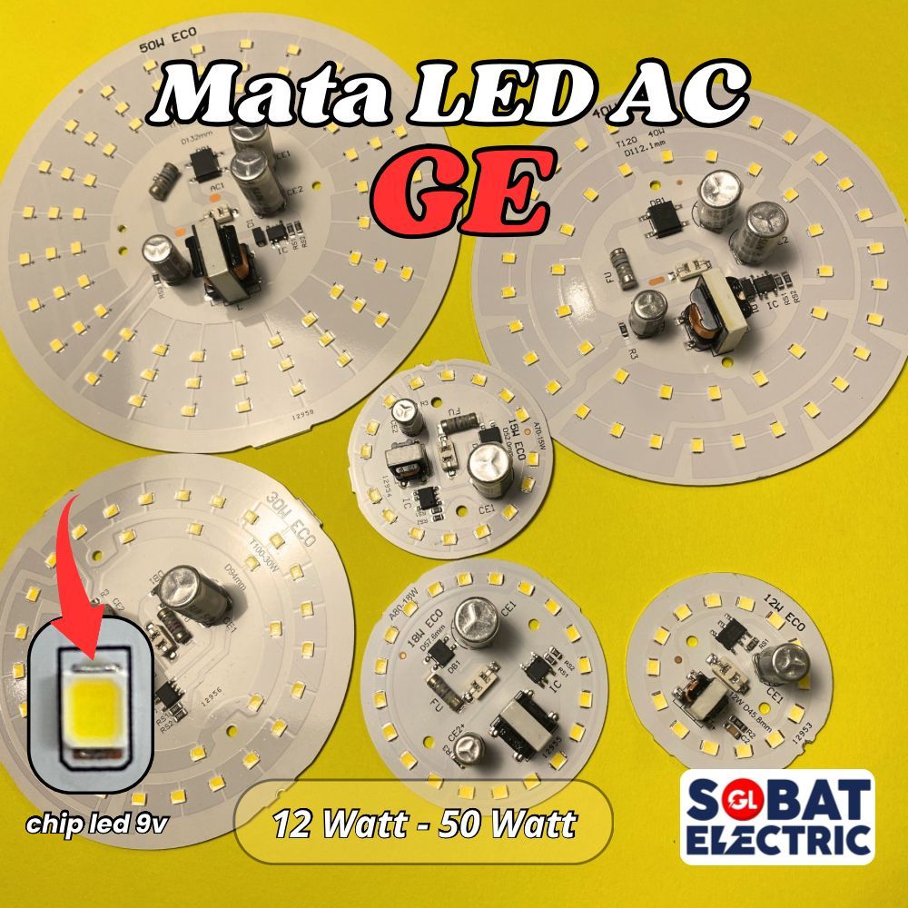 PCB Lampu LED AC GE- PCB LED AC Mata Lampu Kode AC GE ECO