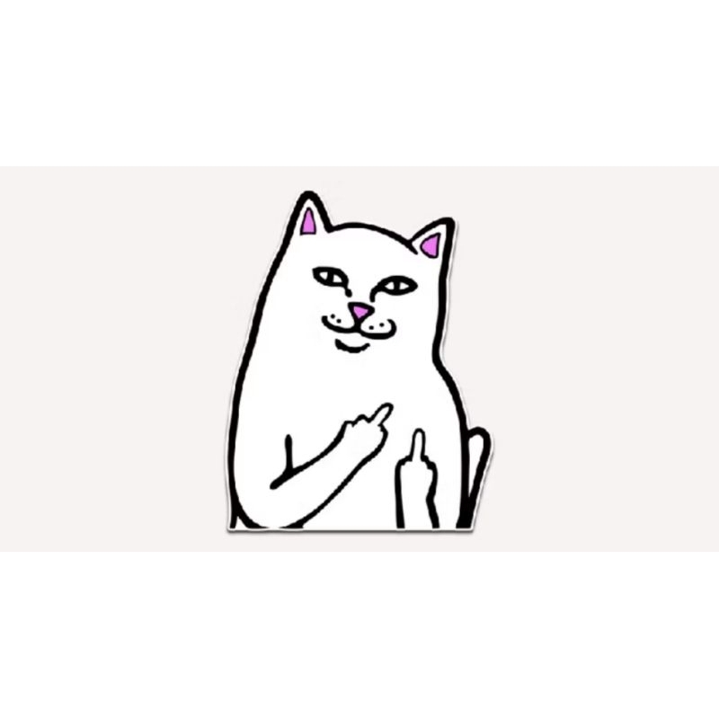 

Sticker Ripndip f*uck kucing glossy anti air